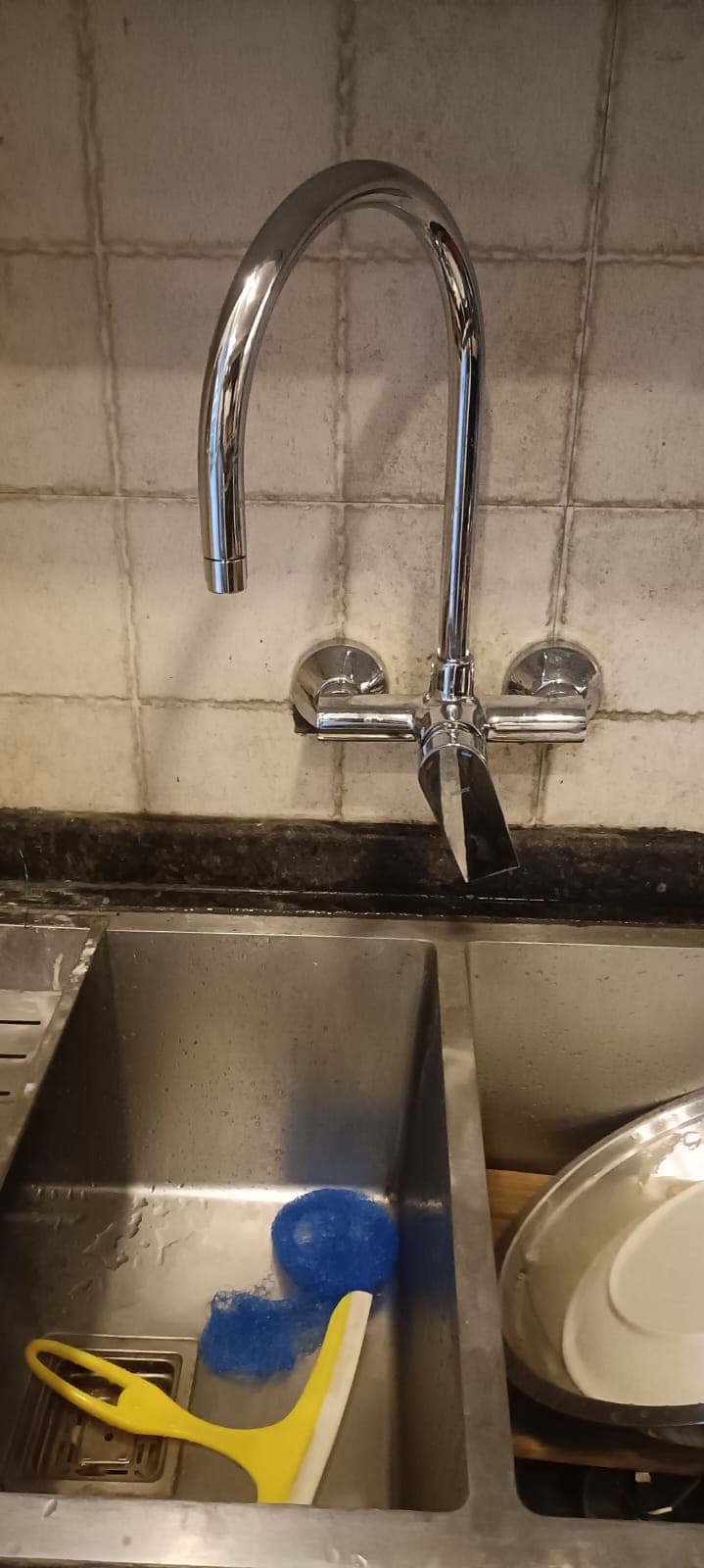 Chrome Wall-Mixer Tap